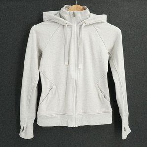 Athleta Womens Triumph Full Zip Hoodie Size XS Light Grey Heathered 486251-06